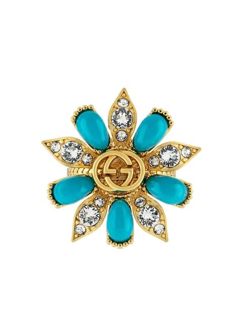 gucci ring with flowers